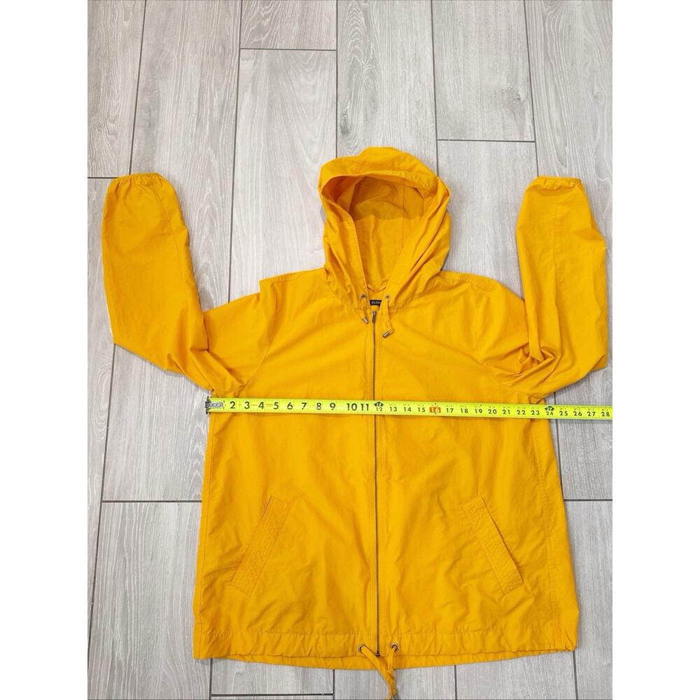 Eileen Fisher Jacket Orange Hooded Zip Windbreaker Organic Cotton Size Large - Picture 9 of 9